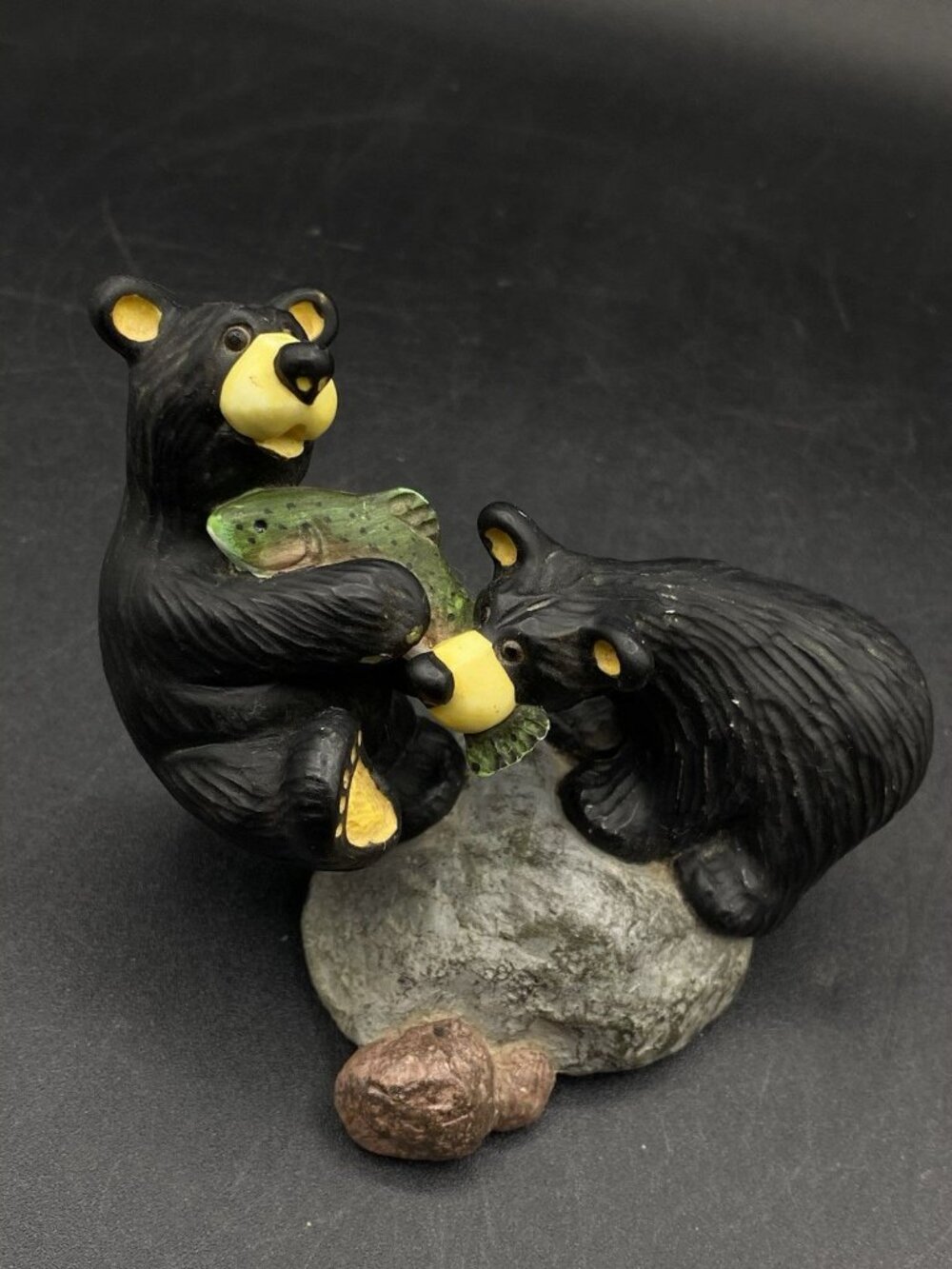 Jeff Fleming Bearfoots "My Fish" 2 Bears Trout Big Sky Carvers Montana Vintage